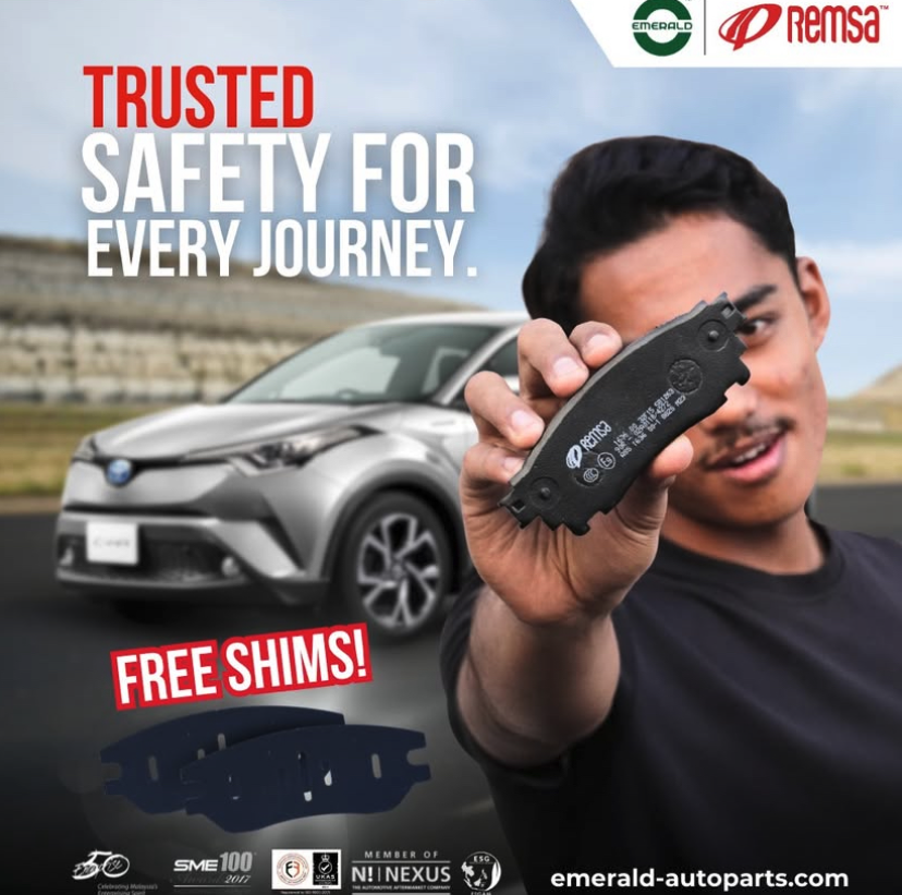 Beza Brake Pad Biasa & Brake Pad Ultra Seramik REMSA