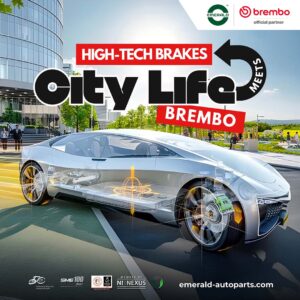 City Life Meets High-Tech Brakes