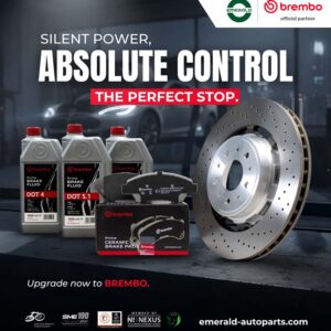 Experience True Braking Confidence with Genuine Brembo at Emerald Auto Parts